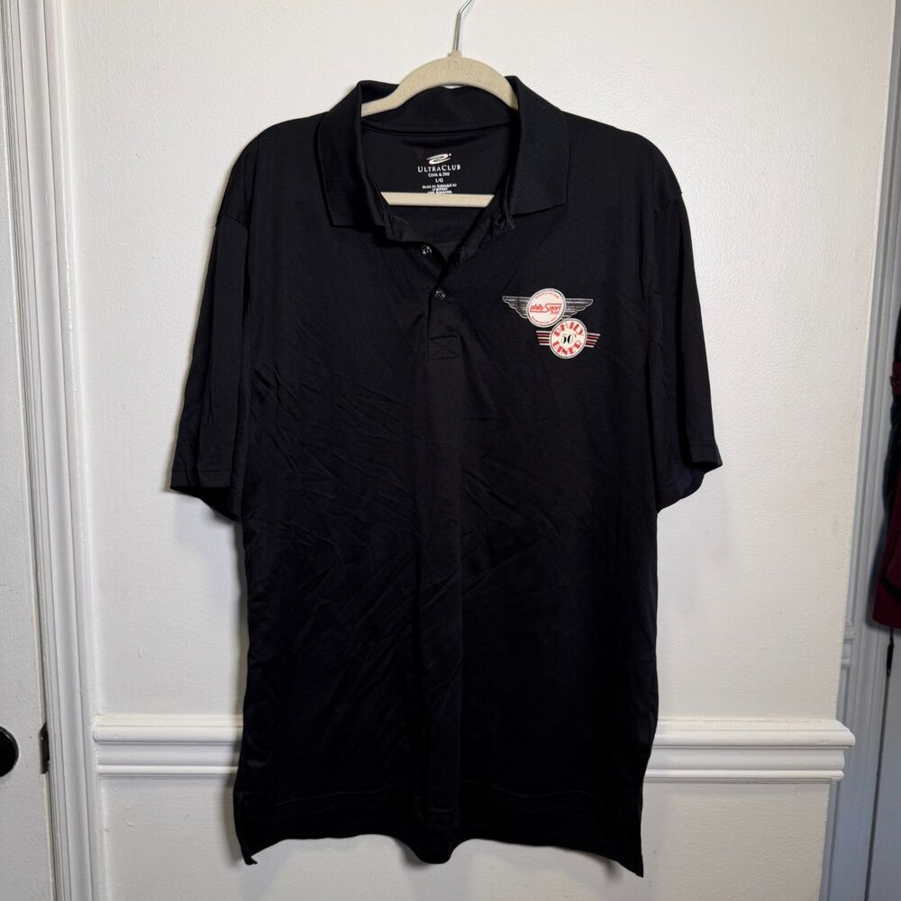 Phily Diner Sport Bar Polo Shirt Mens L Black UltraClub 50s Runnemede NJ